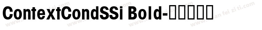 ContextCondSSi Bold字体转换